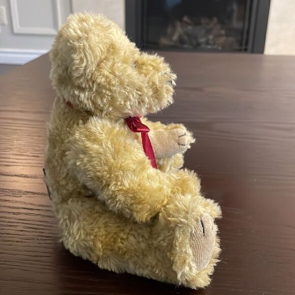 The Boyd’s Collection Tan Jointed Teddy Bear w Red Bow Excellent Condition 10” - Picture 2 of 7